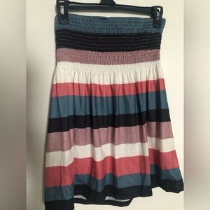 Strapless Bandeau Striped Tunic